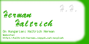 herman haltrich business card
